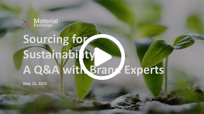 webinar on demand - sourcing for sustainability - a q&a with brand experts