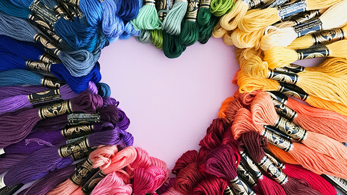 Sourcing smart with your heart with colorful thread