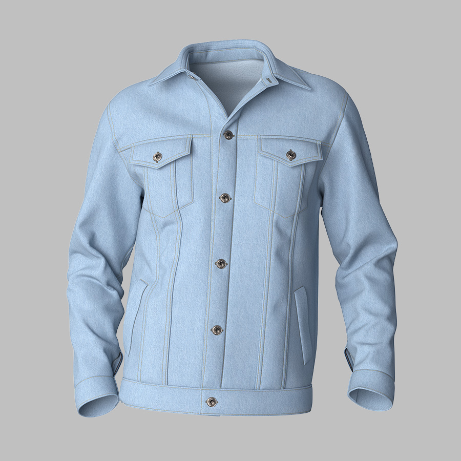 3D denim jacket model