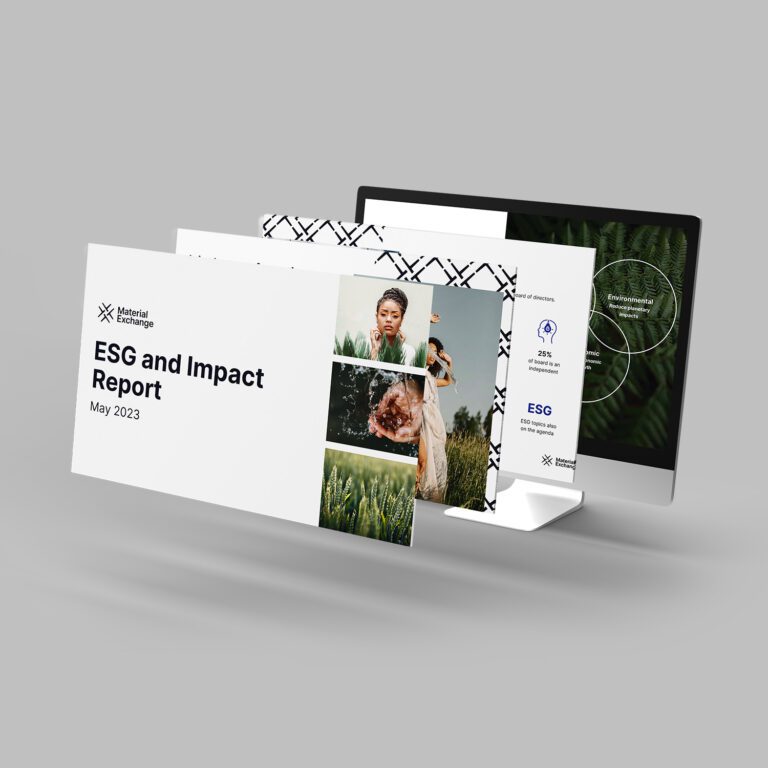 ESG and Impact Report mockup 2023