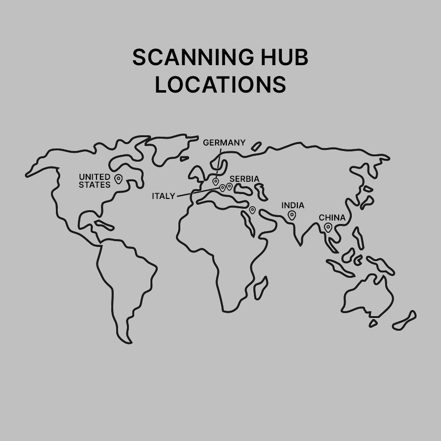 scanning hub locations